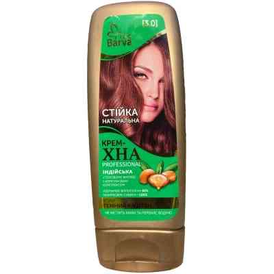 Хна Fito Barva Professional Індійська крем-хна в готовому вигляді 3.0 - Темний каштан 140 мл (4820098542246) Вінниця