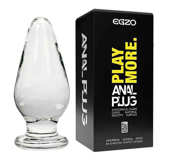 Анальный плаг из стекла EGZO EAP-A ( длина 11 см, диаметр 4,6 см ) Sex Aura Киев