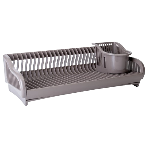Сушарка для посуду + підставка для ст.приладів 2в1 53*23*19см пластик капучіно Алеана Житомир