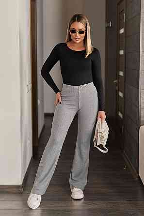 Жіночі трикотажні штани в рубчик "Darcy" | Норма і батал Київ