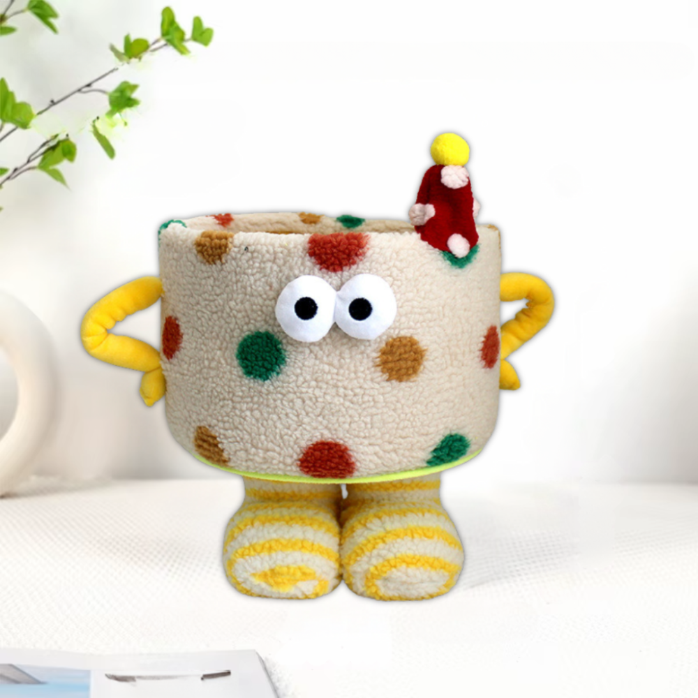 Корзина для игрушек плюшевый органайзер в детскую комнату мягкий для вещей и игрушек детская.В горошек Каменец-Подольский - изображение 2