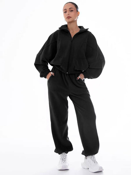 Женский стильный теплый костюм двойка весторонний флис полар Одесса - изображение 1