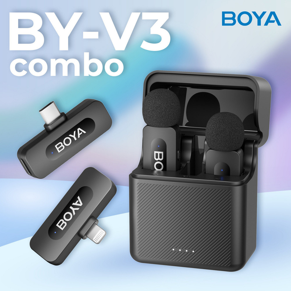 Мікрофон BOYA BY-V3 combo Type-C/Lightning Black ( 22017 ) Харків - фото 7