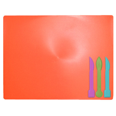 Доска для пластилина ZiBi + 3 стека для лепки, коралловая (ZB.6910-27) Винница - изображение 1