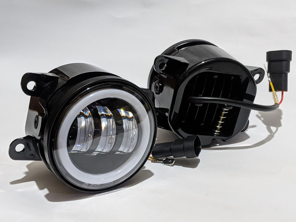 Протитуманні фари LED універсальна 3,5 дюйма 90мм туманка +drl ДХО очі габарит 60 ват Харків - фото 1