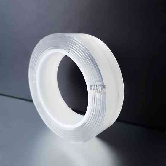 Прозрачный двухсторонний скотч RESTEQ 30 мм x 1 мм — универсальная лента 5 метров для крепления предметов Киев