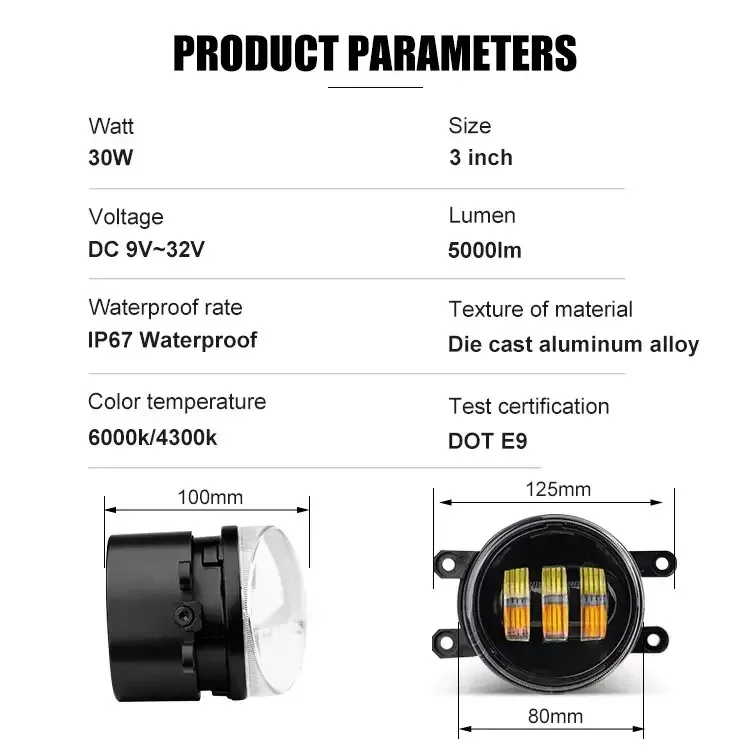 Противотуманная универсальная диодная TOYOTA RAV 4 CAMRY LEXUS 45В туманки Харків - фото 8
