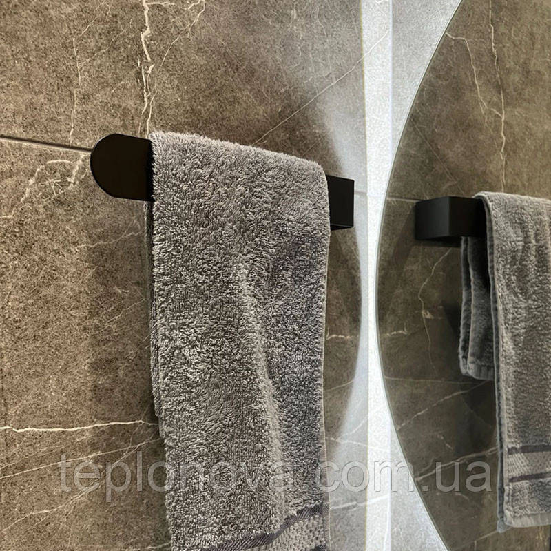 Полотенцедержатель Navin 230 мм, черный матовый Черновцы - изображение 6