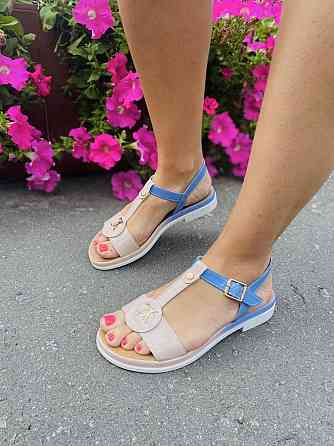 Kentro Босоніжки жіночі KENTO 110 пудра (літо, шкіра/лак натуральна) (927) Коломыя