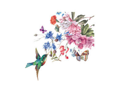 Наклейка для ванной для унитаза Птица и цветы Киев - изображение 5