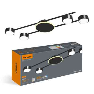 Світильник Videx під лампу 4xGX53 накладний з підсвіткою (VL-SPF21B-BB) Вінниця