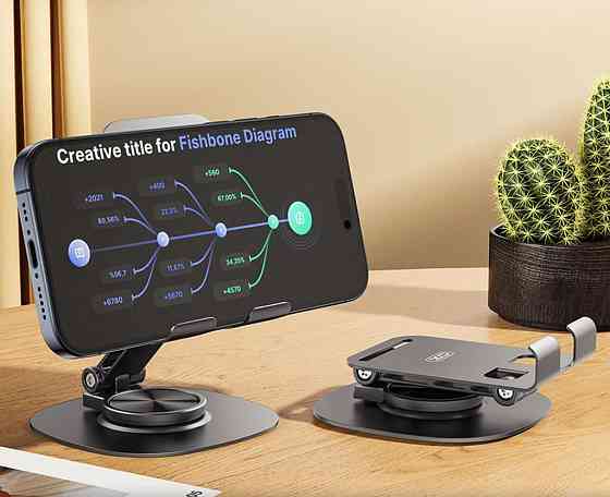 Универсальная поворотная подставка для телефона XO C151 Black (7109740) Киев