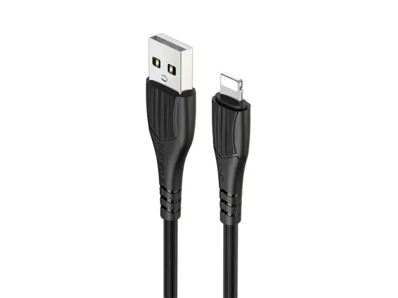 Кабель USB - Lightning Borofone BX37 Wieldy 1м 2А швидка зарядка для iPhone iPad шнур із захисним чіпом білий Одеса