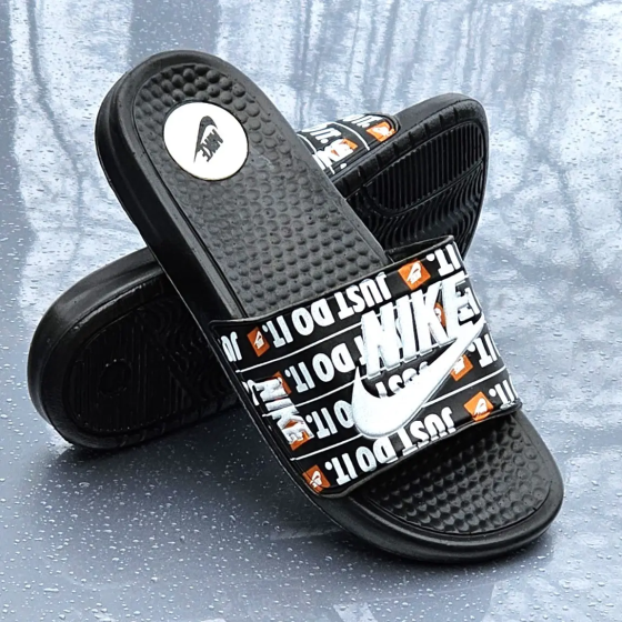 Чорні чоловічі Шльопанці Nike Сланці Білі капці Найк (розміри: 40,41,42,43,44) Дніпро