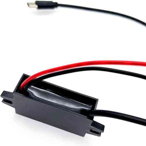 Преобразователь напряжения 12В-5В 3А Type-C, скрытая проводка авто Вінниця