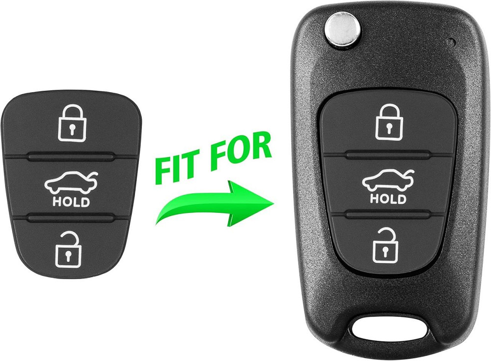 Резиновые кнопки для брелока-ключа Hyundai Kia, 3кн Hold, сменная накладка Киев - изображение 2