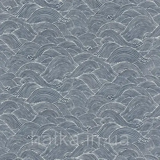 Шпалери вінілові на флізеліні Rasch Clasik 0,53х10 абстракція хвиля темно-синя біла Київ