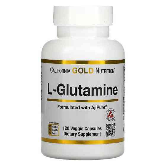 L-глютамін California Gold Nutrition L-Glutamine, AjiPure, 500 mg, 120 Veggie Capsules Луцьк