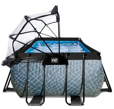 Бассейн EXIT с куполом 540х250х122см (песочный фильтр) в цвете Stone с тепловым насосом. Київ - фото 9