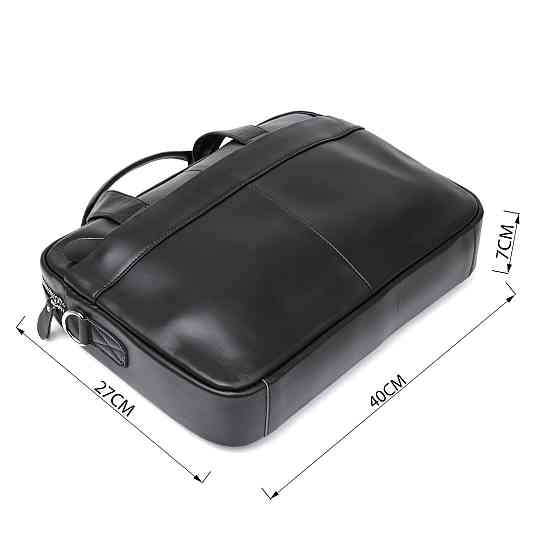 Ділова шкіряна сумка для ноутбука Vintage 20680 Чорний Київ