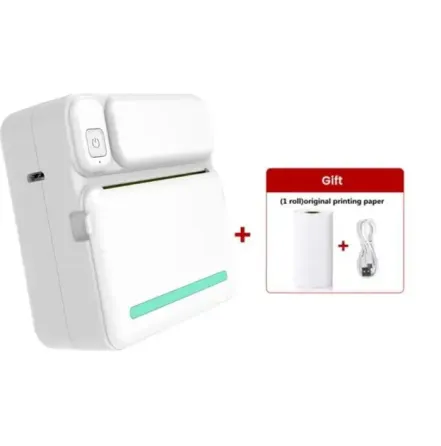 Портативный термопринтер с Bluetooth + рулон термобумаги, C19 / Мини принтер для печати Коломыя