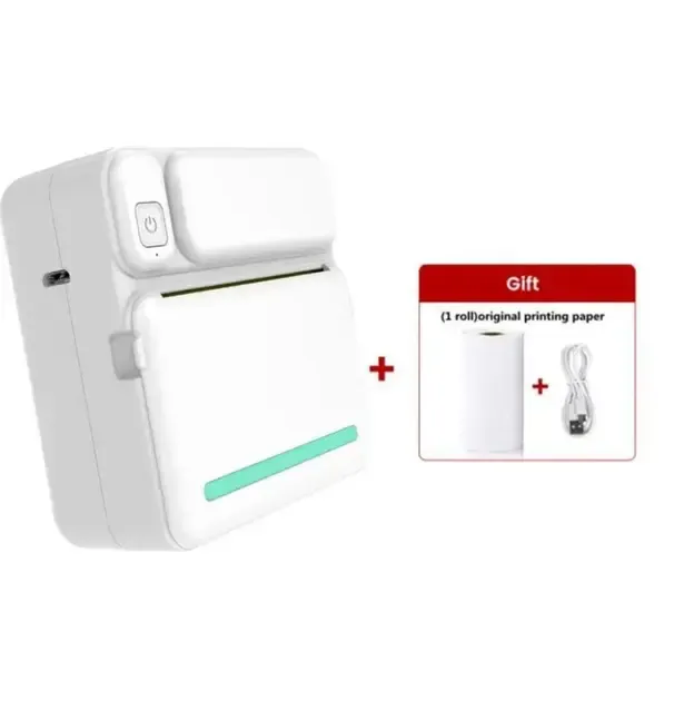 Портативный термопринтер с Bluetooth + рулон термобумаги, C19 / Мини принтер для печати Коломыя - изображение 2