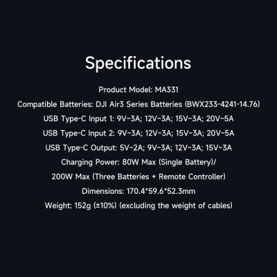 Зарядний пристрій для дрона iSDT MA331 Air 3 Series Charging Hub (iSDT-MA331) Вінниця - фото 8