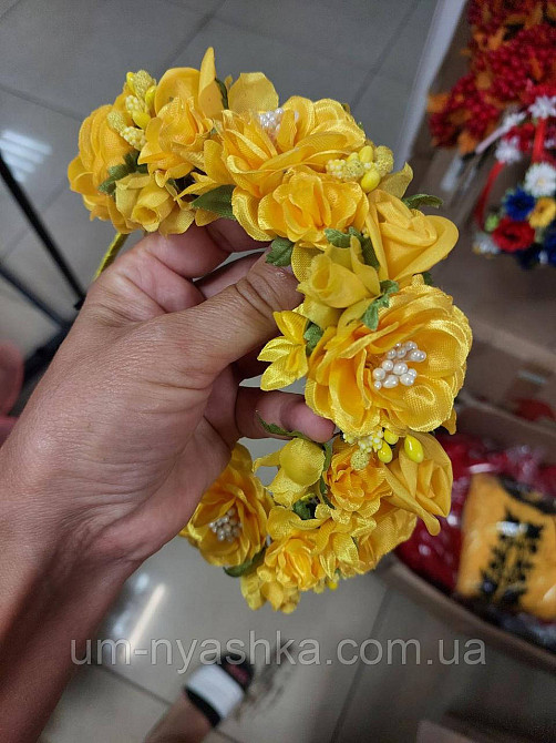 Обідок обруч з трояндочками "Жовтий Пишний" Кривий Ріг - фото 4