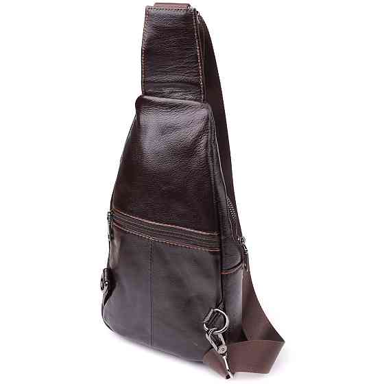 Сумка через плечо из натуральной кожи Коричневый (Vintage) Киев