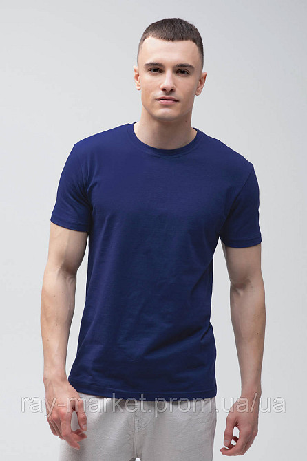 Футболка базовая Ray Premium Fit мужская темно-синяя (U0102-Navy Blue) XL Київ - фото 10