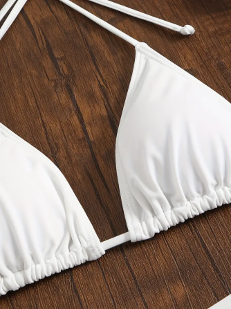 Купальник жіночий роздільний зі спідницею і накидкою Білий M Харків