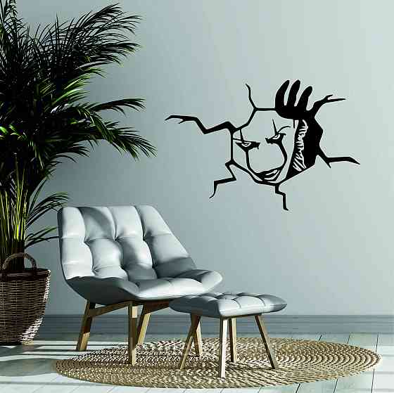 Декоративное настенное Панно «Клоун» Декор на стену 90*60 см, Черный Киев