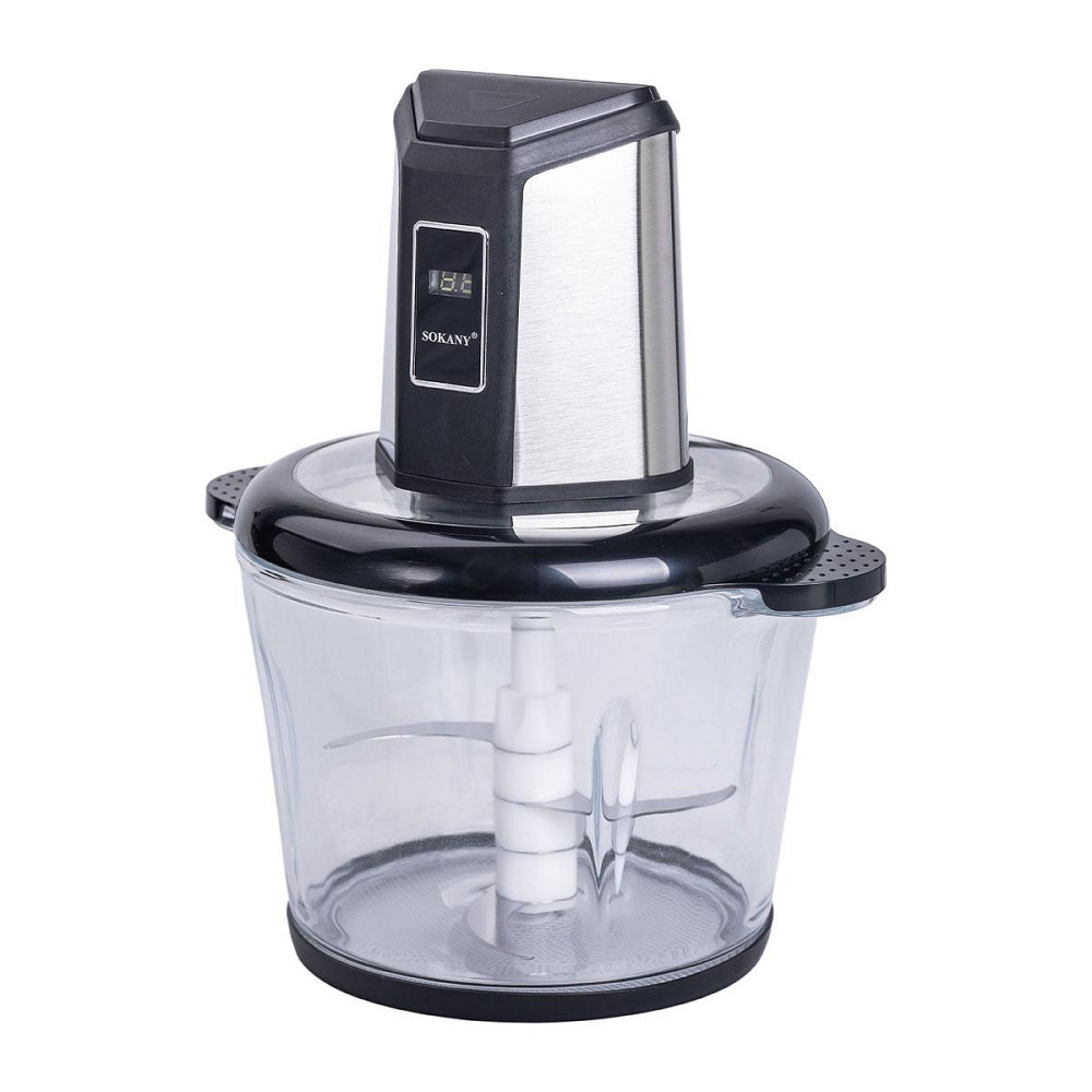 Чоппер измельчитель 800 Вт 4 лезвия с чашей на 2,5 литра 2 скорости мясорубка Sokany SK-06023 Киев - изображение 3