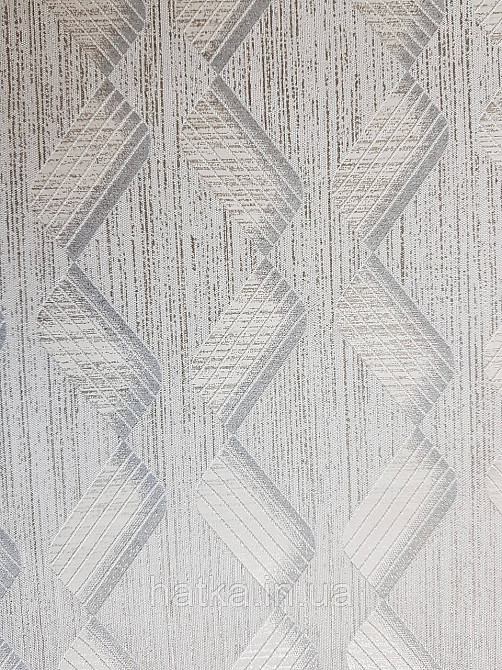 Шпалери метрові вінілові на флізелін Marburg Villa Romana геометрія смужки зигзаг сріблясті на бежевому Київ - фото 3