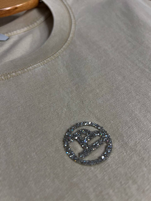 Футболка женская A-N 26089 тай-дай оверсайз с камнями буква B, бежевый, one size Киев - изображение 12