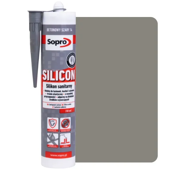 Силікон Sopro Silicon BETONOWY SZARY ALU №14 (бетонно-сірий) 310 мл Киев