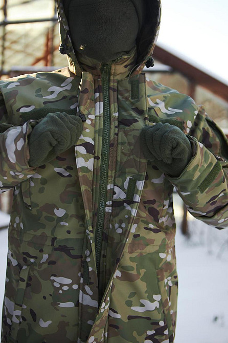Чоловічий зимовий військовий мультикам бушлат  тактичний теплий зимовий бушлат  мультикам Львів - фото 8