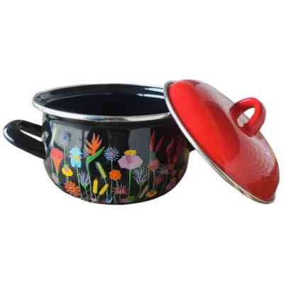 Кастрюля Gusto "Квіткова галявина" 18 см 3,1 л (GT-T-118-FM) Винница