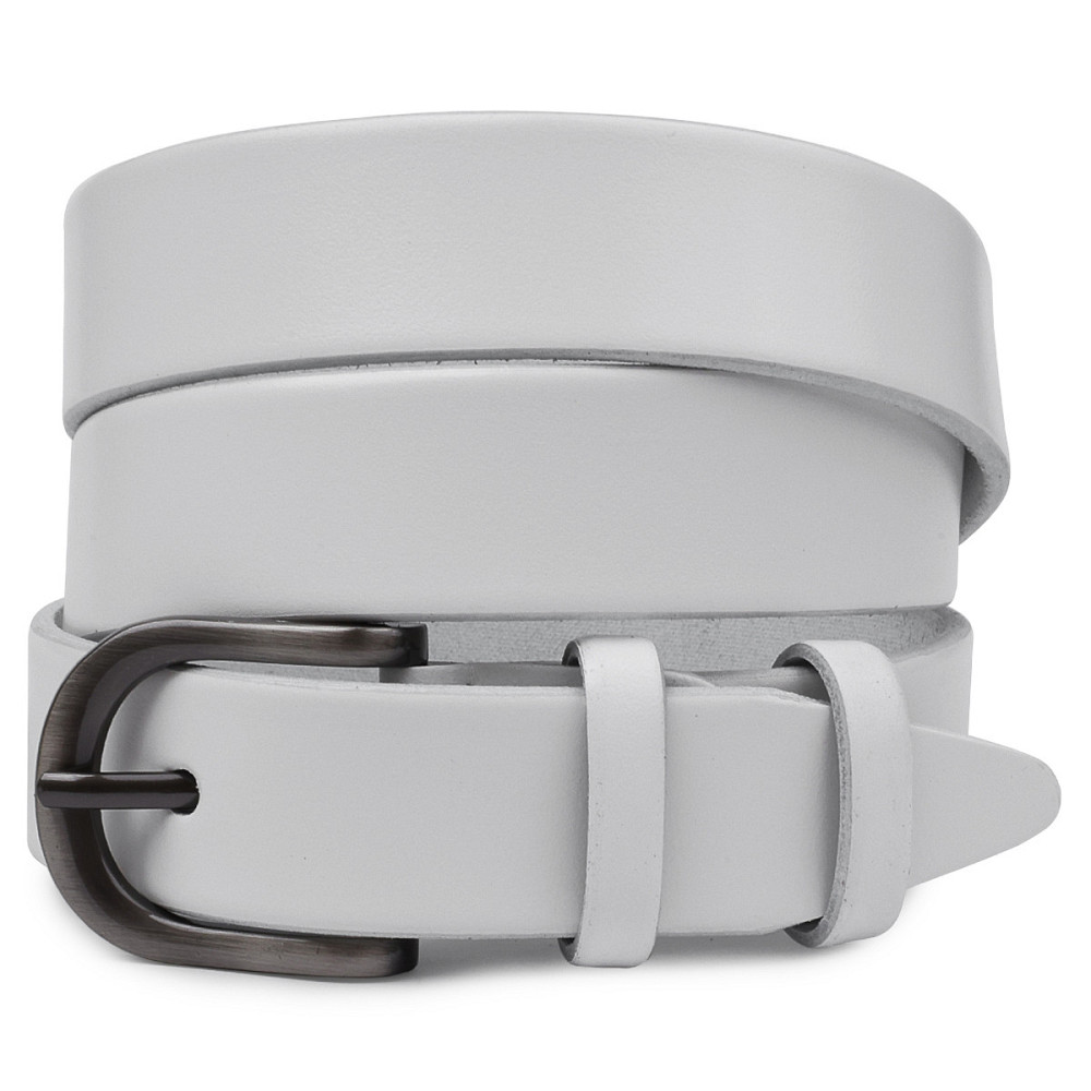 Сучасний гладкий жіночий ремінь Vintage 20788 Білий Київ - фото 1