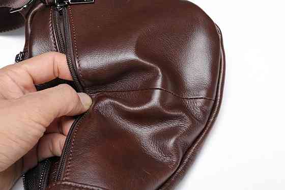 Мужская сумка-слинг кожаная 14737 Vintage Коричневая Киев