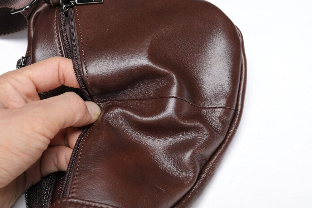 Мужская сумка-слинг кожаная 14737 Vintage Коричневая Киев - изображение 2