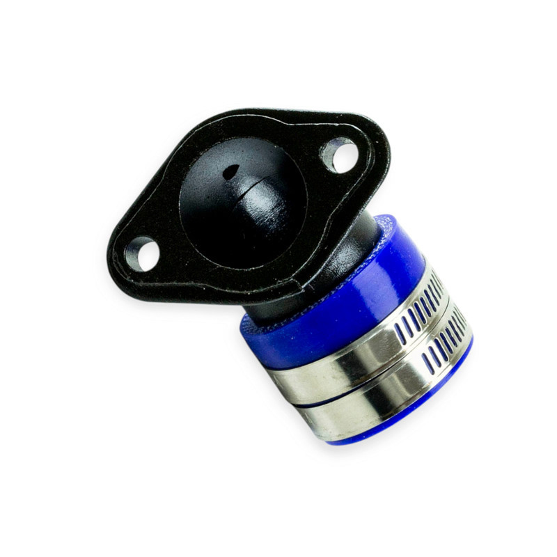 Патрубок скутер 4 т китай -80 силікон синій залізний карбюратора Мукачево - фото 1