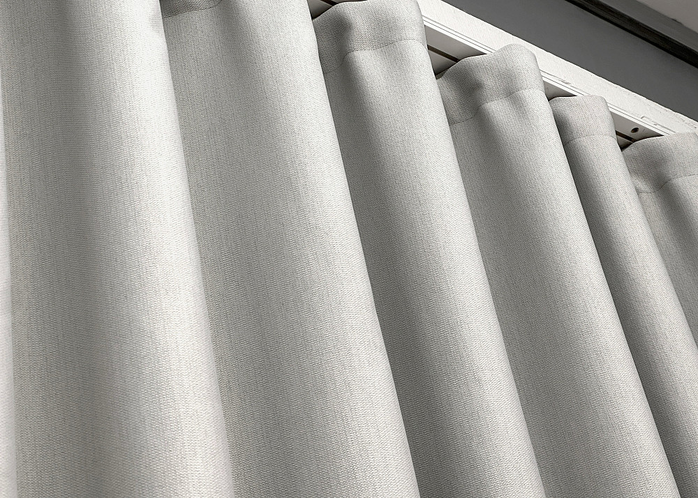 Двусторонняя шторная ткань блэкаут с льняной фактурой, коллекция “Scandi” цвет пепельный 1898ш Киев - изображение 5