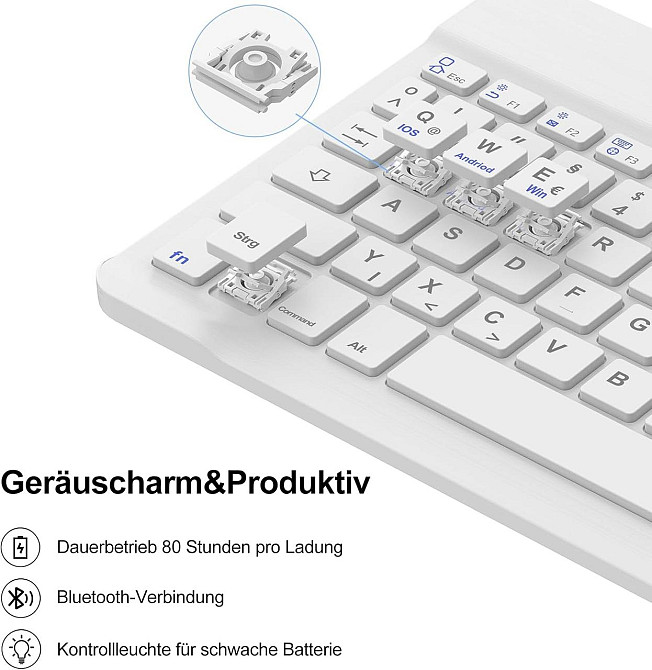 Чохол клавіатура для iPad A16 2025/iPad 10-го покоління (2022) A2696 / A2757 / A2777 із замінною батарейкою Дніпро - фото 7