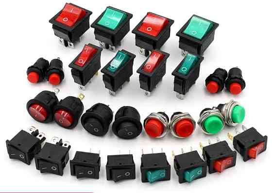 Набор кнопок 10 шт | Пусковая кнопка 6A-10A 220V | Киев