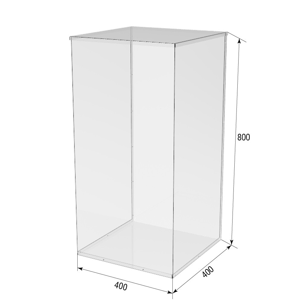 Коробка акрилова EKOSTAR 400х400х800 з кришкою Київ - фото 3
