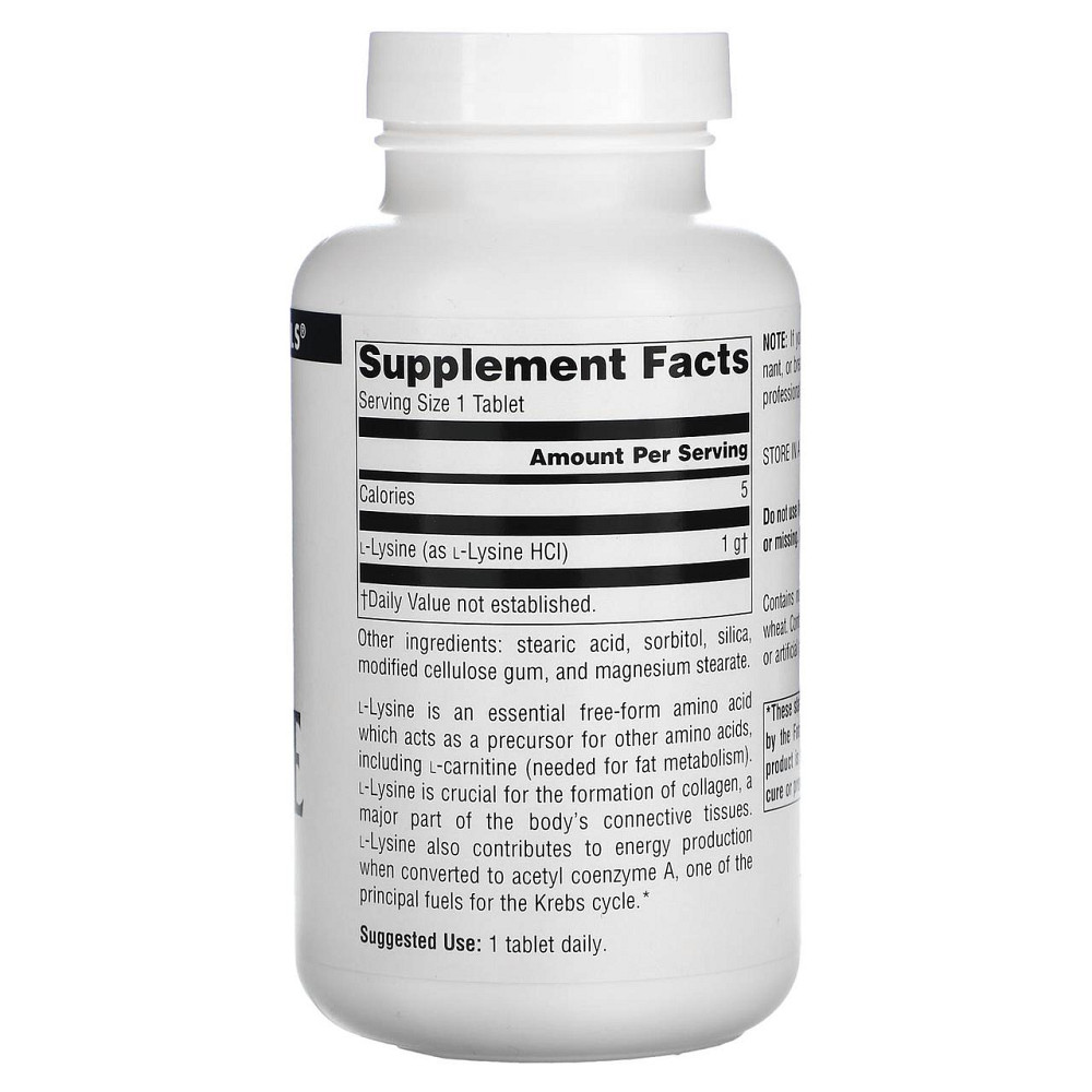 Лизин Source Naturals L-Lysine 1000 мг 100 таблеток Киев - изображение 2