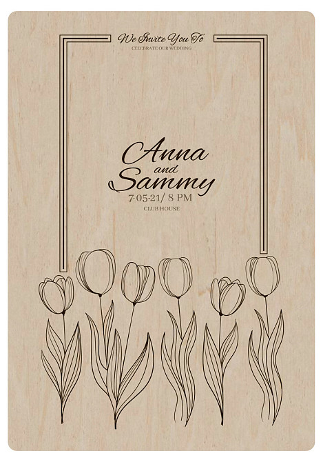 Приглашение на свадьбу из дерева EKOSTAR Киев - изображение 1