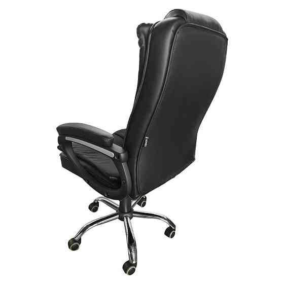 Крісло офісне комп'ютерне Bonro B-612 екошкіра робоче для керівника Чорний Київ