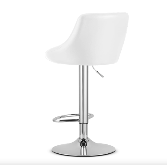 Барний стілець Leobert Kast з спинкою білий Київ